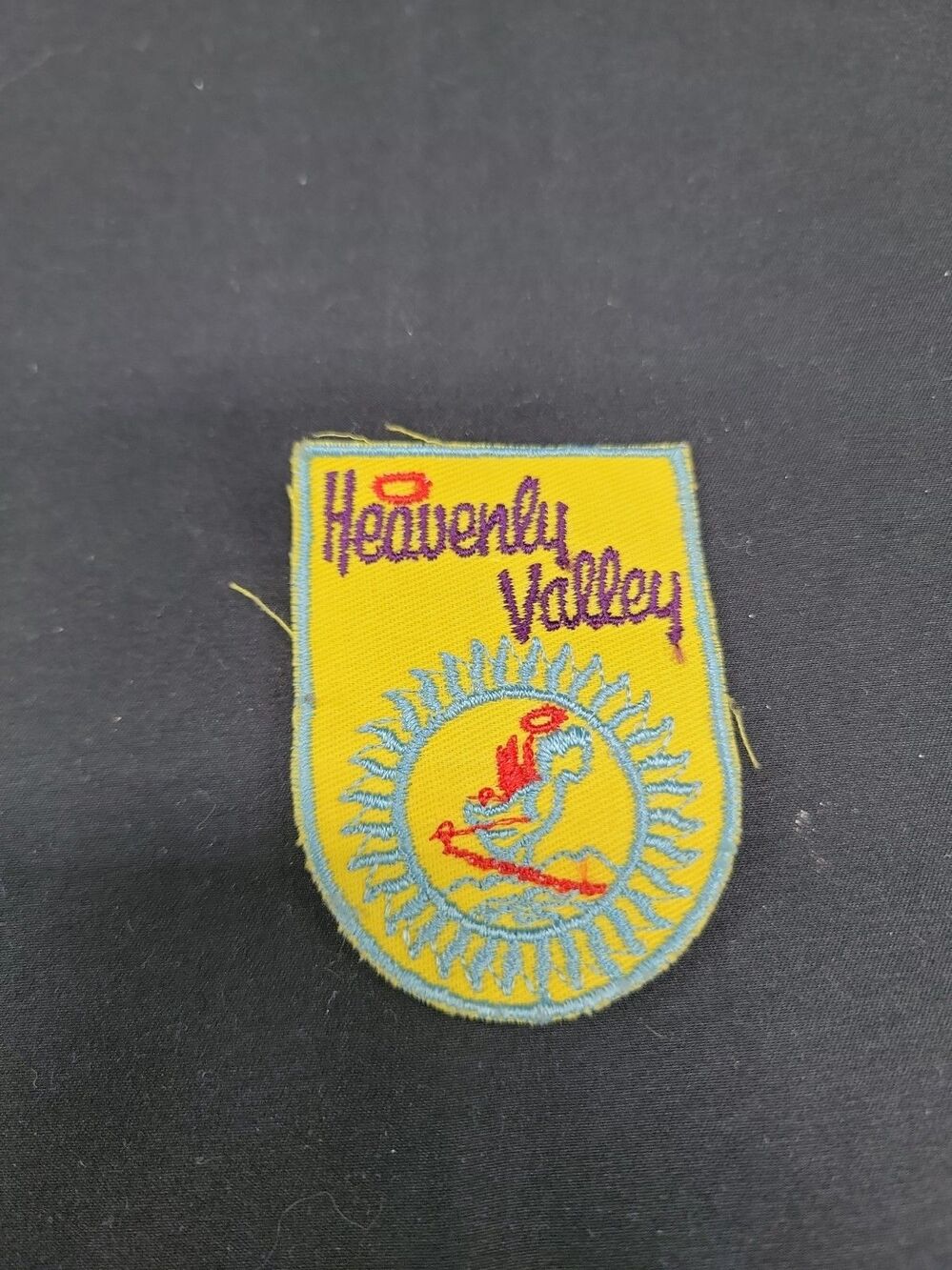 Vintage Heavenly Valley Ski Resort Embroidered Patch Skiing Angel